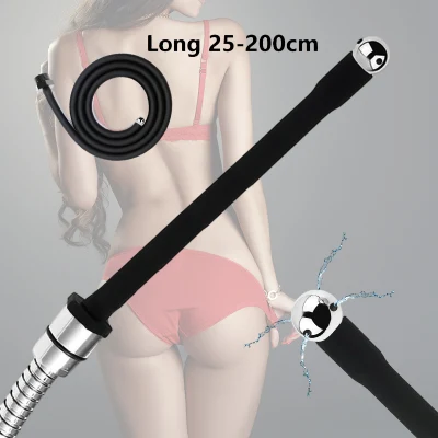 25 a 200cm Punho Gel Anal Douche Silicone Enema Seringa Chuveiro Anal Cabeça de Limpeza Anal Contas Bumbum Bumbum Ponta Bico Torneira Gay